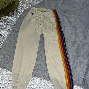 Women’s aviator nation sweatpant cream size small